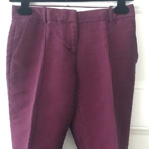 J.Crew Collection Washed Silk Taffeta Crop Pant